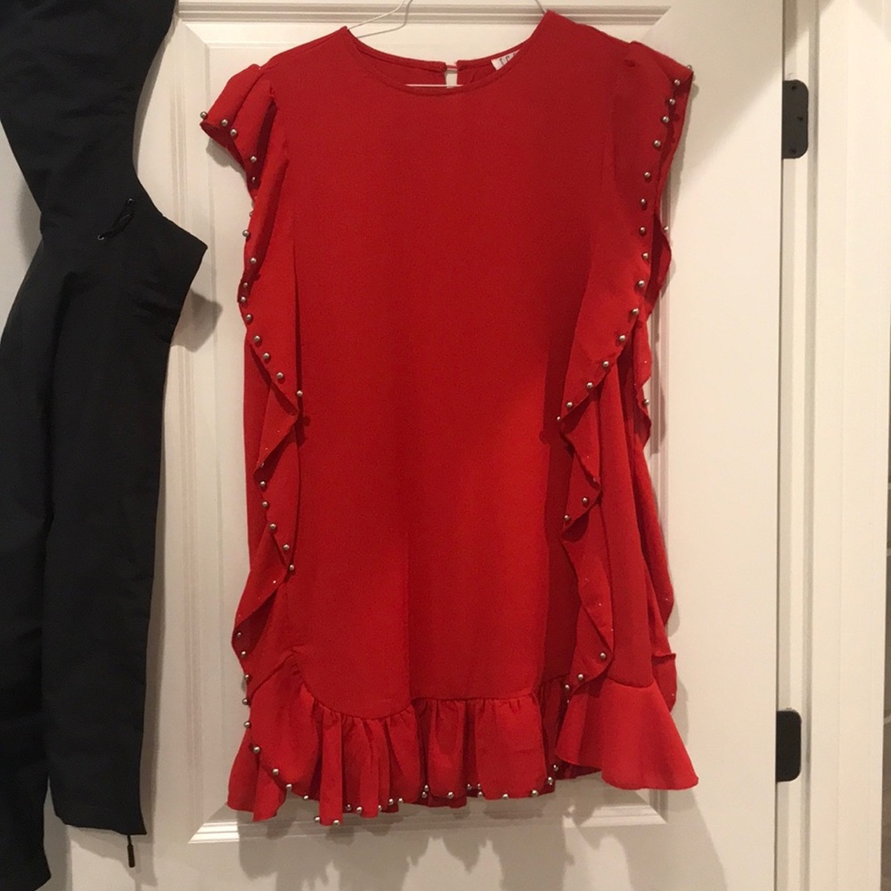 Stuffed ruffle mini dress TCEC